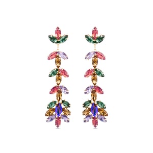 Pendientes Luxenter con Cristal Multicolor acabado oro 18k - Durblai