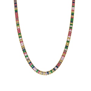 Collar Luxenter de Circonita Multicolor acabado en oro amarillo de 18k - Gorys