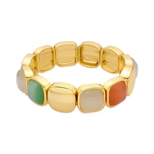Pulsera Luxenter con Ojo de Gato Multicolor acabado oro 18k - Jajim