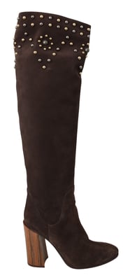 Botas de ante con tachuelas hasta la rodilla Dolce Gabbana