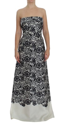 Vestido Maxi de Encaje con Estampado Floral para Noche