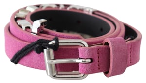 Cinturón de Cintura con Hebilla de Metal Cromado Rosa Plateada Just Cavalli