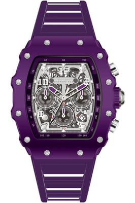 INVICTA Racing 69709 Reloj de Hombre - Movimiento de Cuarzo - Acrílico con Esfera Plateada - 43 mm