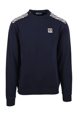 AQUASCUTUM LAMINA CREWNECK SWEATSHIRT NAVY