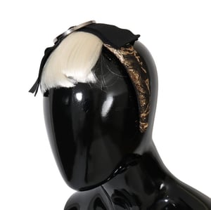 Diadema Blanca de Cristal Negro de Dolce & Gabbana
