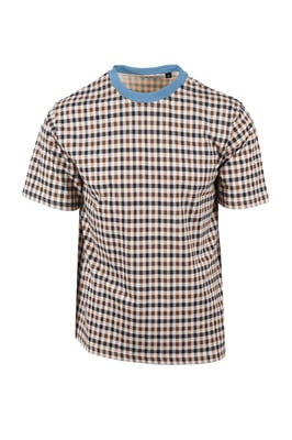 AQUASCUTUM CLUB CHECK T-SHIRT AVIO