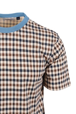 AQUASCUTUM CLUB CHECK T-SHIRT AVIO