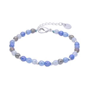 Luxenter Pulsera de Cristal Azul acabado en rodio - Likdu