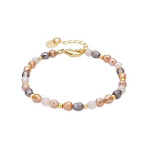 Luxenter Pulsera de Cristal Marron acabado en oro amarillo 18k - Likdu