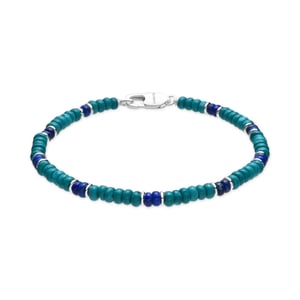 Luxenter Pulsera acabado plata y Turquesa - Ipola