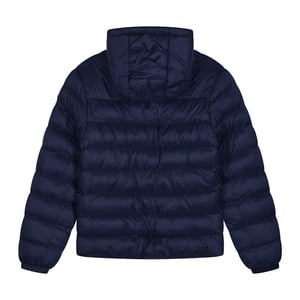 Chaqueta Puffer para Niños y Niñas con Capucha en Color Marino, Abrigada y Acolchada