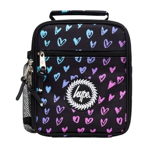 Lonchera Infantil Corazones Rosa Garabateados | Mochila Escolar Térmica Aislada 4.5L