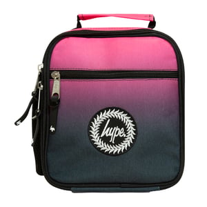 Bolsa de Almuerzo para Niños Desagradable Negra y Rosa | Caja de Almuerzo Escolar Térmica Insulada 4.5L