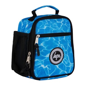 Bolsa de Almuerzo para Niños Azul con Estampado de Piscina - Caja de Almuerzo Escolar Térmica Aislada