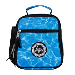Bolsa de Almuerzo para Niños Azul con Estampado de Piscina - Caja de Almuerzo Escolar Térmica Aislada