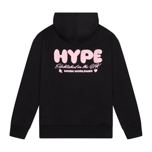 Sudadera con capucha para niñas, casual, negra, suave, con diseño gráfico en la parte posterior
