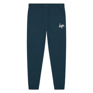 Pantalones de chándal para niños en teal suaves con puños, casuales y cómodos