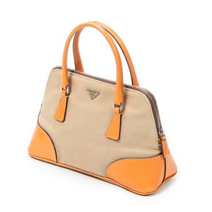 Prada Small Cinghiale Canapa Dome Tote  en  beige Lienzo