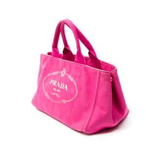 Prada Medium Canapa Tote  en  rosa Lienzo