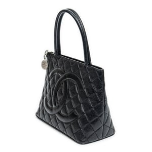Chanel Medallion Tote  en Black Cuero de ternero