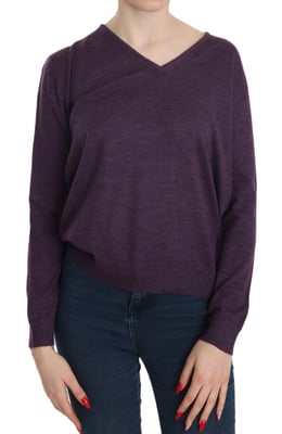 TOP DE PULLOVER LARGO DE MANGA LARGA EN VIOLETA BYBLOS
