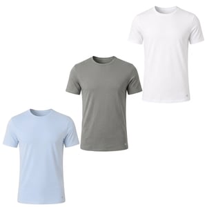 Paquete de 3 Camisetas Interiores para Hombre Ajustadas de Mezcla de Algodón elástico NB4185
