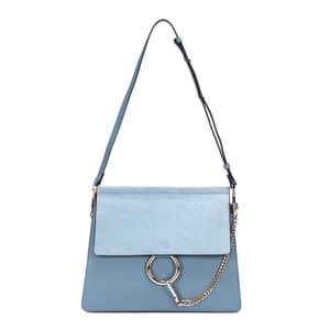 Chloé Faye Medium en  Blue Cuero de ternero