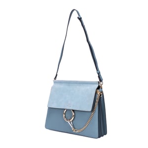 Chloé Faye Medium en  Blue Cuero de ternero