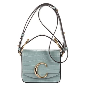 Chloé Mini C Bag Mini en  azul Cuero de ternero