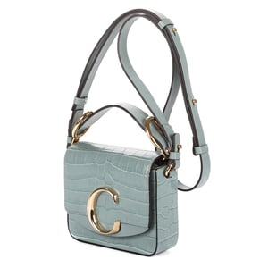 Chloé Mini C Bag Mini en  azul Cuero de ternero