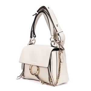 Chloé Faye Backpack Mini en  beige Cuero de ternera