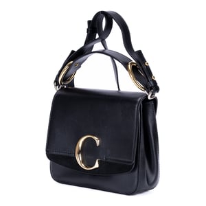 Chloé Small C Crossbody Small en  negro Cuero de ternero