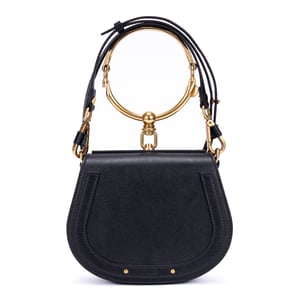 Chloé Nile Bracelet Bag  en  negro Cuero de ternero