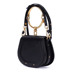 Chloé Nile Bracelet Bag  en  negro Cuero de ternero