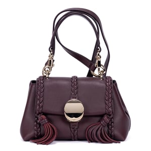 Chloé Penelope Bag  en  morado Cuero de becerro