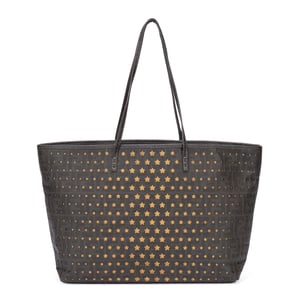 Fendi Spalmati Star Laser Cut Roll Tote Bag  en  verde oscuro Lienzo recubierto