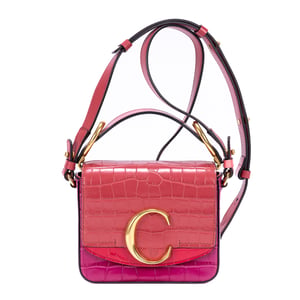 Chloé C Crossbody  en  rosa Cuero de ternero