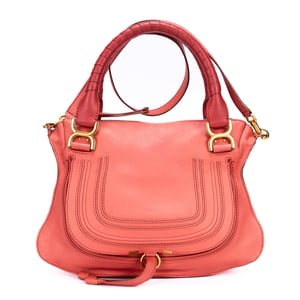 Chloé Medium Marcie Saddle Medium en  rosa Cuero de ternero
