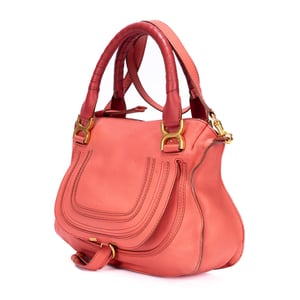 Chloé Medium Marcie Saddle Medium en  rosa Cuero de ternero