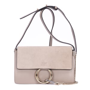 Chloé Faye Small en  gris Cuero de ternera