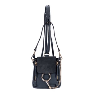 Chloé Faye Backpack Mini en  Marina Cuero de ternera