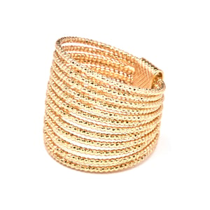 Luxenter Anillo de Aleación de Metal y Circonita Brillante acabado en oro amarillo de 18k - Mika