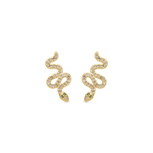 Luxenter Pendientes acabado oro amarillo de 18k y Circonita Brillante - Norra