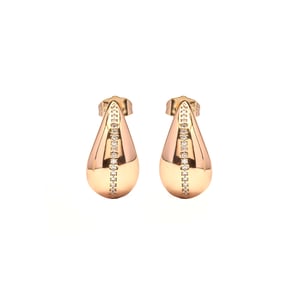 Luxenter Pendientes de Circonita Brillante acabado en oro amarillo de 18k - Sheeda