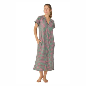 Camisón de verano largo de manga corta para mujer JJB39