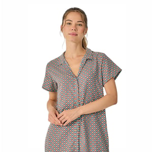 Camisón de verano largo de manga corta para mujer JJB39