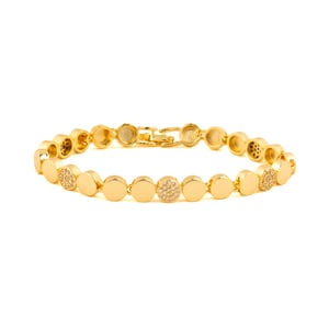 Luxenter Pulsera de Circonita Brillante acabado en oro amarillo de 18k - Sywi