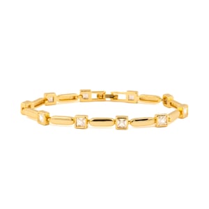 Luxenter Pulsera de Circonita Brillante acabado en oro amarillo de 18k - Aslion