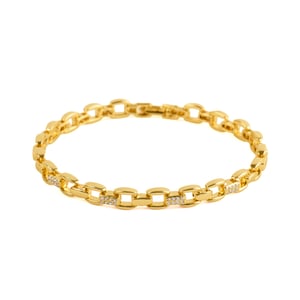 Luxenter Pulsera de Circonita Brillante acabado en oro amarillo de 18k - Yaris