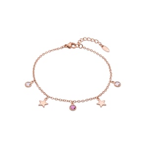 Pulsera Luxenter de Aleación de Metal y Circonita Multicolor acabado en oro rosa de 18k - Sadria